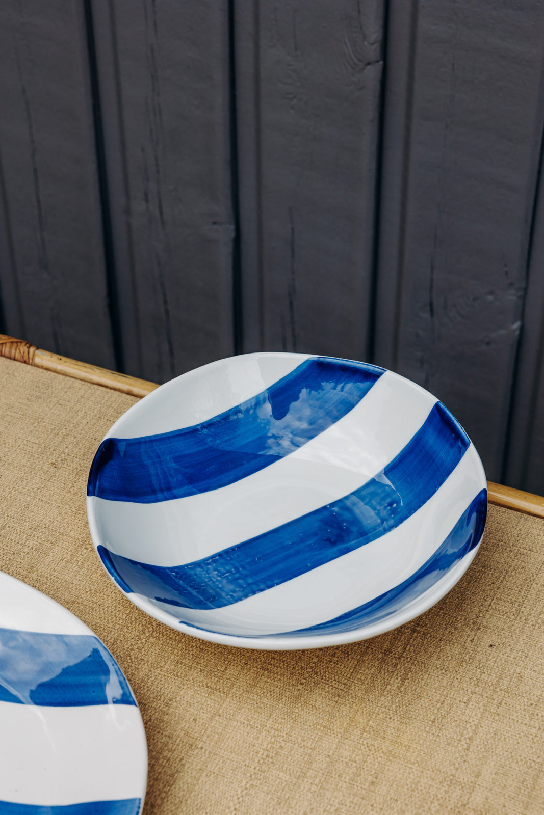 Lucia, the striped ceramic plate