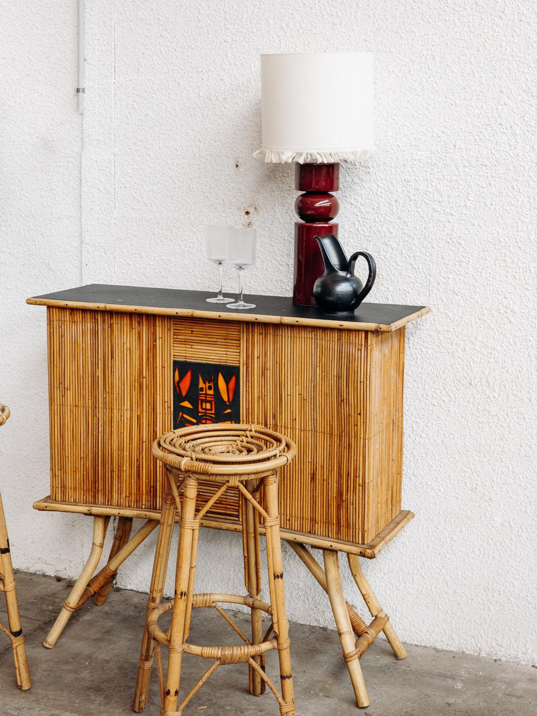 Bob, the rattan bar and stools No. 3