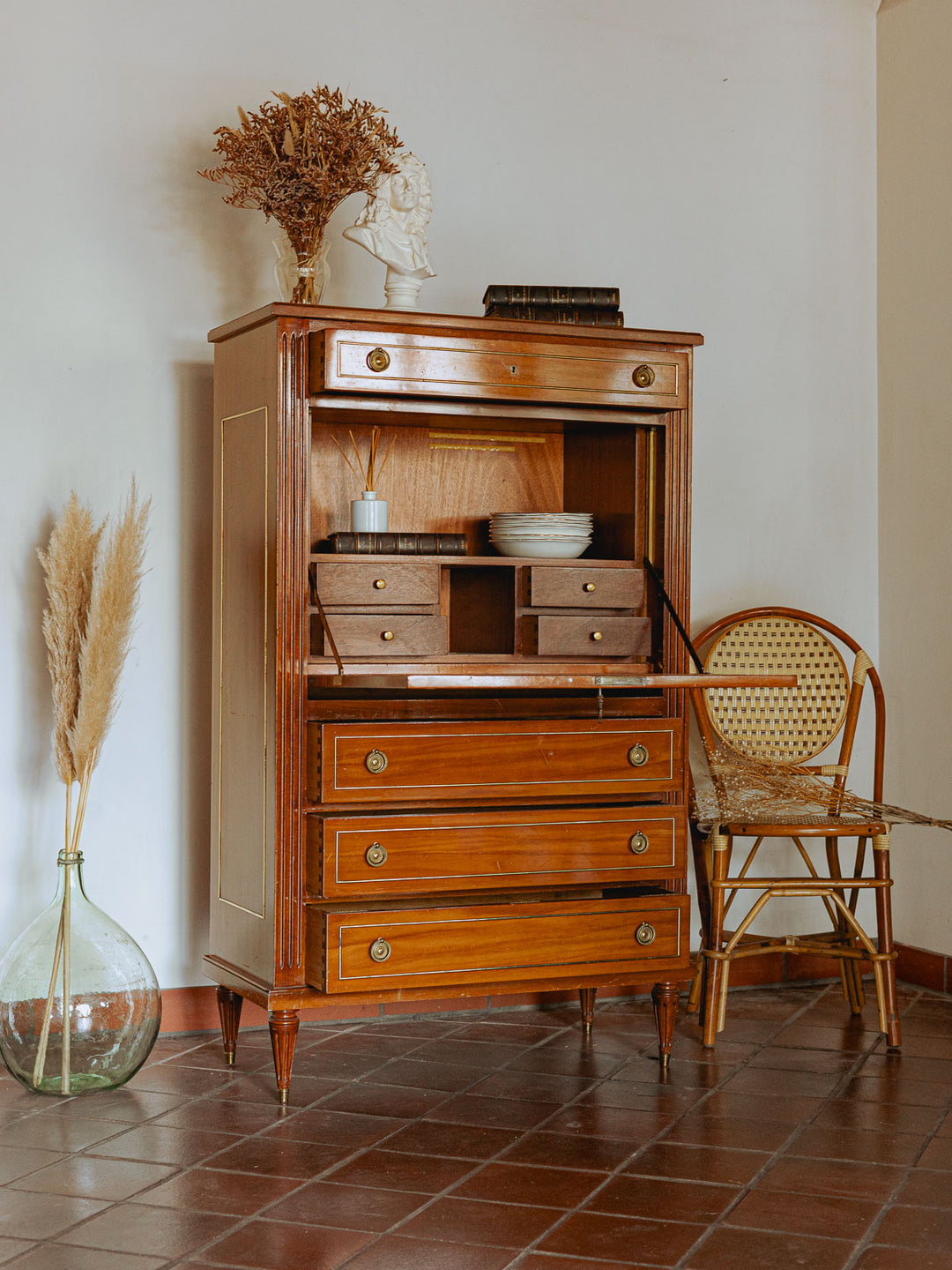 honore-secretaire-patiné-chic-néo-classique-201-2