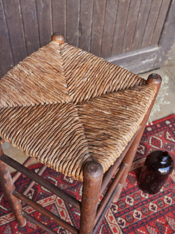 gaston-tabouret-bar-bois-paille-ancien-185-3