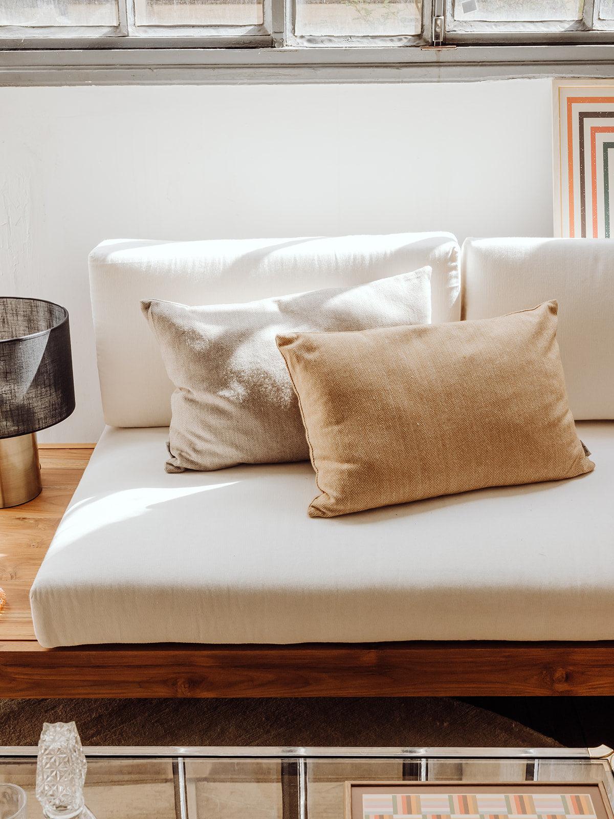 Alain, le coussin taupe - Debongout
