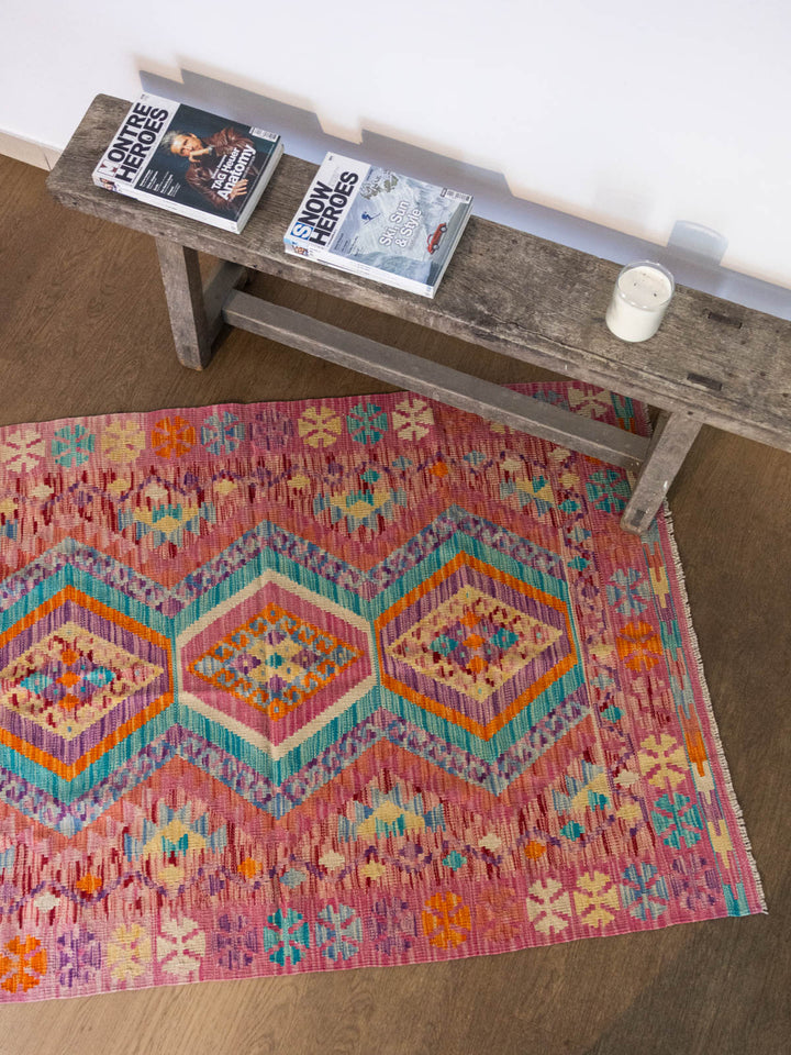 eddy-tapis-kilim-laine-rose-bleu-365-2